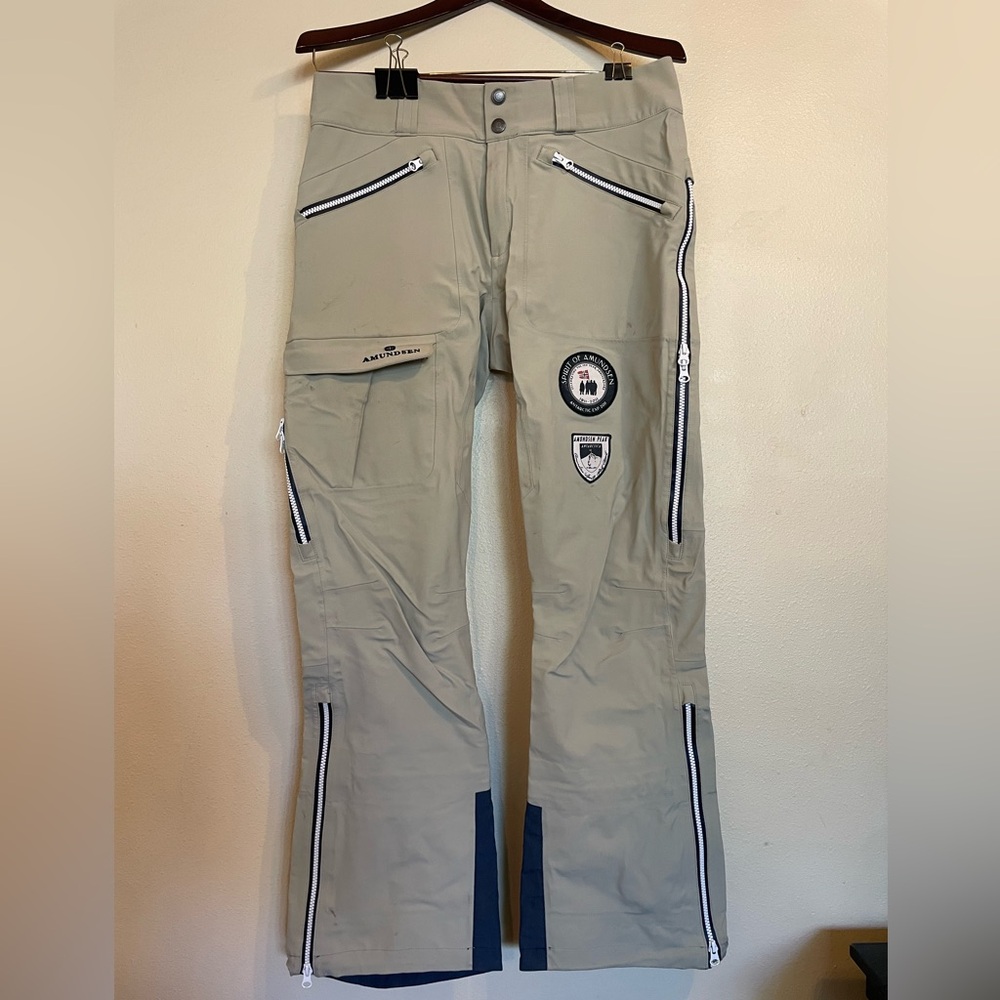 Amundsen Mens Peak Panther Shell Ski Pants, Desert Color (beige), Large
